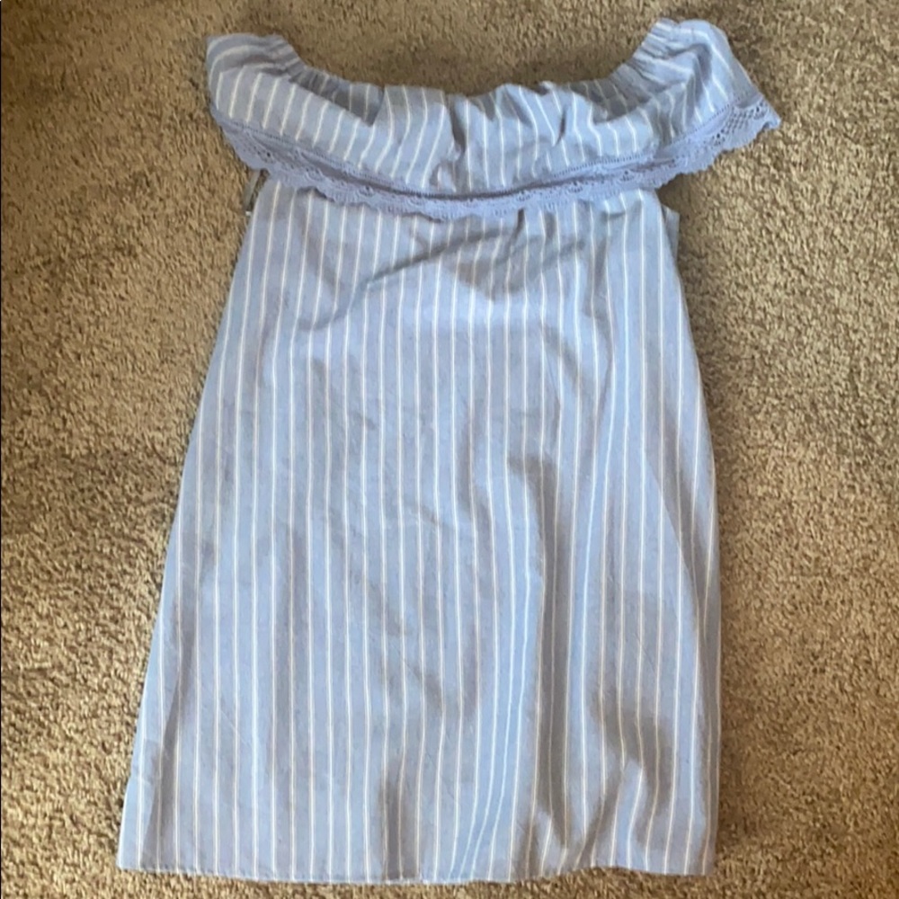 Strapless Chambray dress - Picture 3 of 4